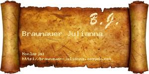 Braunauer Julianna névjegykártya